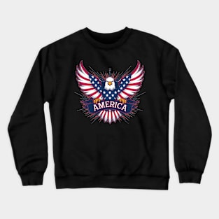 Patriotic - Soaring High: The American Eagle of Freedom! Crewneck Sweatshirt